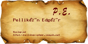 Pellikán Edgár névjegykártya